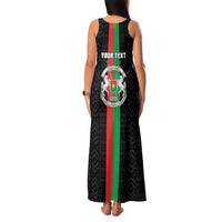 Personalized Burkina Faso Striped Family Matching Tank Maxi Dress and Hawaiian Shirt African Mud Cloth Pattern - Black - Wonder Print Shop
