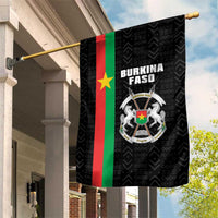 Burkina Faso Striped Garden Flag African Mud Cloth Pattern - Black - Wonder Print Shop