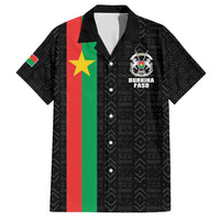 Personalized Burkina Faso Striped Hawaiian Shirt African Mud Cloth Pattern - Black - Wonder Print Shop