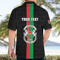 Personalized Burkina Faso Striped Hawaiian Shirt African Mud Cloth Pattern - Black - Wonder Print Shop