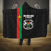 Burkina Faso Striped Hooded Blanket African Mud Cloth Pattern - Black - Wonder Print Shop