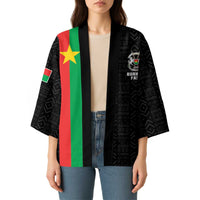 Personalized Burkina Faso Striped Kimono African Mud Cloth Pattern - Black - Wonder Print Shop