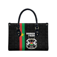 Burkina Faso Striped Leather Bag African Mud Cloth Pattern - Black - Wonder Print Shop