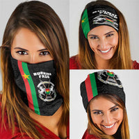 Burkina Faso Striped Neck Gaiter African Mud Cloth Pattern - Black - Wonder Print Shop