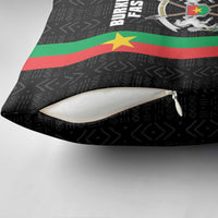Burkina Faso Striped Pillow Cover African Mud Cloth Pattern - Black - Wonder Print Shop