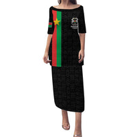 Personalized Burkina Faso Striped Puletasi African Mud Cloth Pattern - Black - Wonder Print Shop