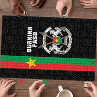 Burkina Faso Striped Puzzle African Mud Cloth Pattern - Black - Wonder Print Shop