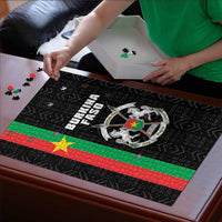Burkina Faso Striped Puzzle African Mud Cloth Pattern - Black - Wonder Print Shop