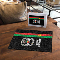Burkina Faso Striped Puzzle African Mud Cloth Pattern - Black - Wonder Print Shop