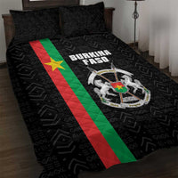Burkina Faso Striped Quilt Bed Set African Mud Cloth Pattern - Black - Wonder Print Shop