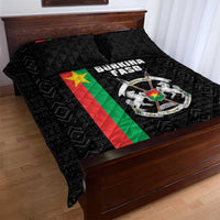 Burkina Faso Striped Quilt Bed Set African Mud Cloth Pattern - Black - Wonder Print Shop