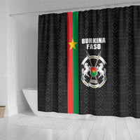 Burkina Faso Striped Shower Curtain African Mud Cloth Pattern - Black - Wonder Print Shop