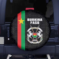 Burkina Faso Striped Spare Tire Cover African Mud Cloth Pattern - Black - Wonder Print Shop