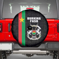 Burkina Faso Striped Spare Tire Cover African Mud Cloth Pattern - Black - Wonder Print Shop