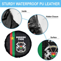 Burkina Faso Striped Spare Tire Cover African Mud Cloth Pattern - Black - Wonder Print Shop