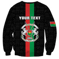Personalized Burkina Faso Striped Sweatshirt African Mud Cloth Pattern - Black - Wonder Print Shop
