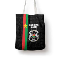 Burkina Faso Striped Tote Bag African Mud Cloth Pattern - Black - Wonder Print Shop