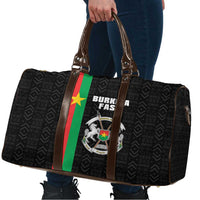 Burkina Faso Striped Travel Bag African Mud Cloth Pattern - Black - Wonder Print Shop