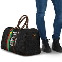Burkina Faso Striped Travel Bag African Mud Cloth Pattern - Black - Wonder Print Shop
