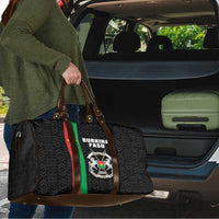 Burkina Faso Striped Travel Bag African Mud Cloth Pattern - Black - Wonder Print Shop