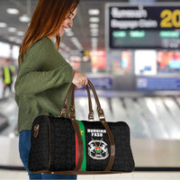 Burkina Faso Striped Travel Bag African Mud Cloth Pattern - Black - Wonder Print Shop