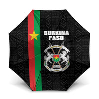 Burkina Faso Striped Umbrella African Mud Cloth Pattern - Black - Wonder Print Shop