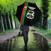 Burkina Faso Striped Umbrella African Mud Cloth Pattern - Black - Wonder Print Shop