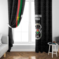 Burkina Faso Striped Window Curtain African Mud Cloth Pattern - Black - Wonder Print Shop