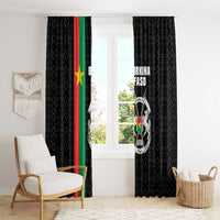 Burkina Faso Striped Window Curtain African Mud Cloth Pattern - Black - Wonder Print Shop