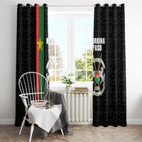 Burkina Faso Striped Window Curtain African Mud Cloth Pattern - Black - Wonder Print Shop