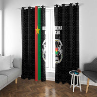 Burkina Faso Striped Window Curtain African Mud Cloth Pattern - Black - Wonder Print Shop