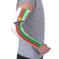 Personalized Burkina Faso Striped Arm Sleeves African Mud Cloth Pattern - White - Wonder Print Shop