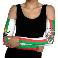 Personalized Burkina Faso Striped Arm Sleeves African Mud Cloth Pattern - White - Wonder Print Shop