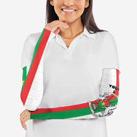 Personalized Burkina Faso Striped Arm Sleeves African Mud Cloth Pattern - White - Wonder Print Shop