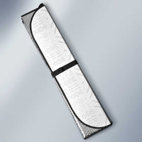 Burkina Faso Striped Auto Sun Shade African Mud Cloth Pattern - White - Wonder Print Shop