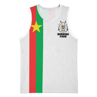 Personalized Burkina Faso Striped Basketball Jersey African Mud Cloth Pattern - White - Wonder Print Shop