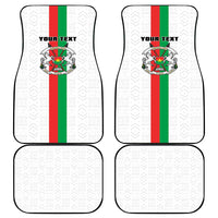 Burkina Faso Striped Car Mats African Mud Cloth Pattern - White - Wonder Print Shop