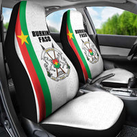Burkina Faso Striped Car Seat Cover African Mud Cloth Pattern - White - Wonder Print Shop