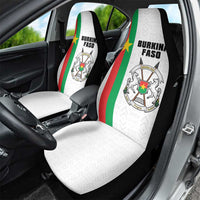 Burkina Faso Striped Car Seat Cover African Mud Cloth Pattern - White - Wonder Print Shop