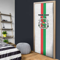 Personalized Burkina Faso Striped Door Cover African Mud Cloth Pattern - White - Wonder Print Shop