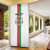 Personalized Burkina Faso Striped Door Cover African Mud Cloth Pattern - White - Wonder Print Shop