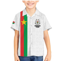 Personalized Burkina Faso Striped Family Matching Mermaid Dress and Hawaiian Shirt African Mud Cloth Pattern - White - Wonder Print Shop