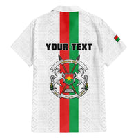 Personalized Burkina Faso Striped Family Matching Off The Shoulder Long Sleeve Dress and Hawaiian Shirt African Mud Cloth Pattern - White - Wonder Print Shop