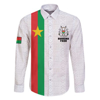Personalized Burkina Faso Striped Family Matching Off The Shoulder Long Sleeve Dress and Hawaiian Shirt African Mud Cloth Pattern - White - Wonder Print Shop