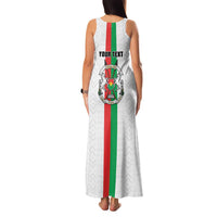 Personalized Burkina Faso Striped Family Matching Tank Maxi Dress and Hawaiian Shirt African Mud Cloth Pattern - White - Wonder Print Shop