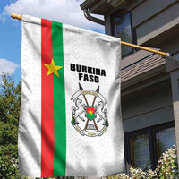 Burkina Faso Striped Garden Flag African Mud Cloth Pattern - White - Wonder Print Shop
