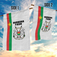 Burkina Faso Striped Garden Flag African Mud Cloth Pattern - White - Wonder Print Shop