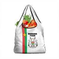 Burkina Faso Striped Grocery Bag African Mud Cloth Pattern - White - Wonder Print Shop