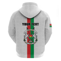 Personalized Burkina Faso Striped Hoodie African Mud Cloth Pattern - White - Wonder Print Shop