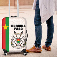 Burkina Faso Striped Luggage Cover African Mud Cloth Pattern - White - Wonder Print Shop